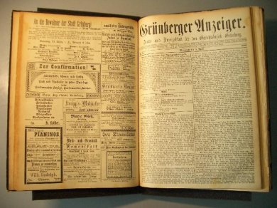 Grünberger Anzeiger/Heimatzeitung, 1895 Grünberger Anzeiger/Heimatzeitung, 1895